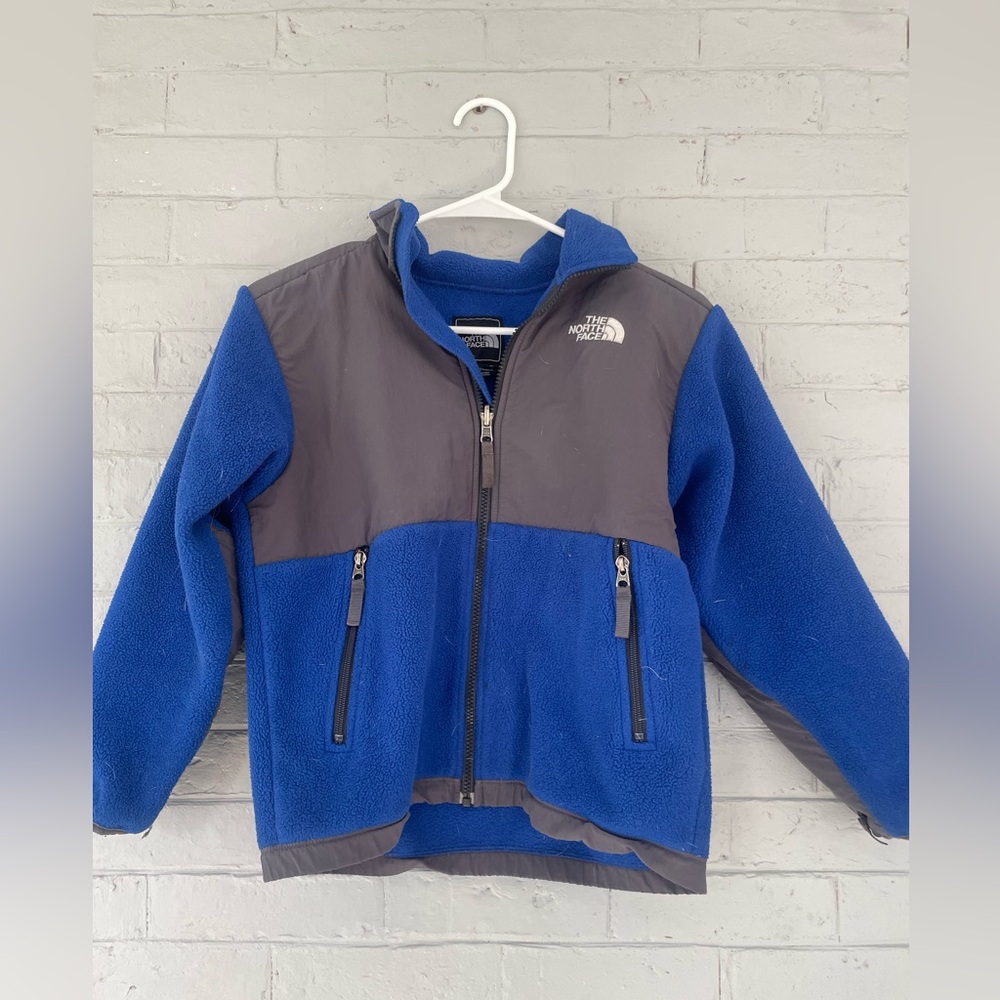 North Face blue and gray kid’s fleece